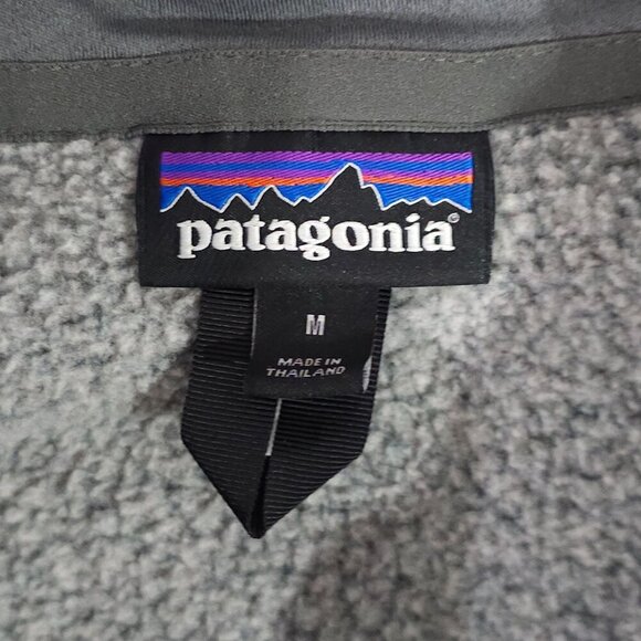 Patagonia Pelion Better Sweater Mens Gray 1/4 Zip Pullover Fleece Size M - Picture 4 of 8